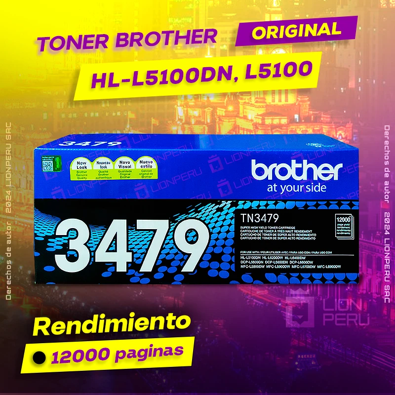 Toner Brother L5100, HL L5100dn, HL-L5100 Alta Capacidad Laser Cartucho negro, ofrece un rendimiento de Calidad a un super Precio, consigue el tuyo… ¡¡YA!!