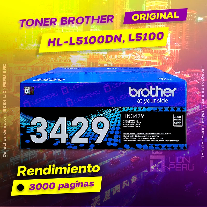 Toner Brother L5100, HL L5100dn, HL-L5100 Laser Cartucho negro, ofrece un rendimiento de Calidad a un super Precio, consigue el tuyo… ¡¡YA!!