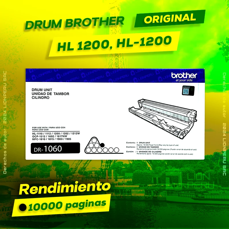 Drum Brother HL 1200, HL-1200 Tambor Unidad Original, ofrece un rendimiento de Calidad a un super Precio, ingresa y consigue el tuyo… ¡¡YA!!