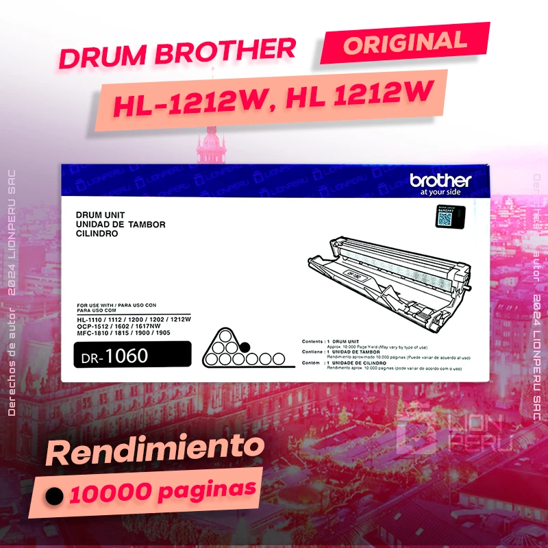 Drum Brother HL-1212W, HL 1212W Tambor Unidad Original, ofrece un rendimiento de Calidad a un super Precio, ingresa y consigue el tuyo… ¡¡YA!!