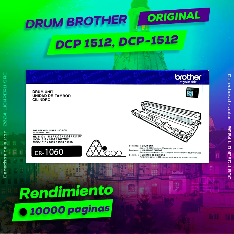Tambor Brother DCP 1512, DCP-1512 Drum Unidad Original, ofrece un rendimiento de Calidad a un super Precio, ingresa y consigue el tuyo… ¡¡YA!!
