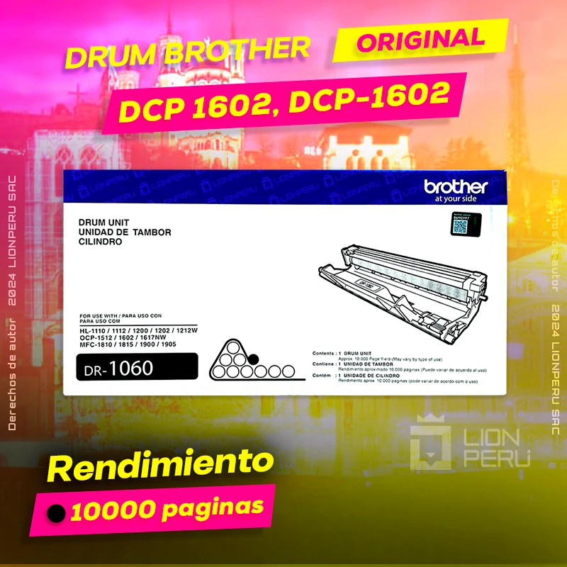 Drum Brother DCP 1602, DCP-1602 Tambor Unidad Original, ofrece un rendimiento de Calidad a un super Precio, ingresa y consigue el tuyo… ¡¡YA!!
