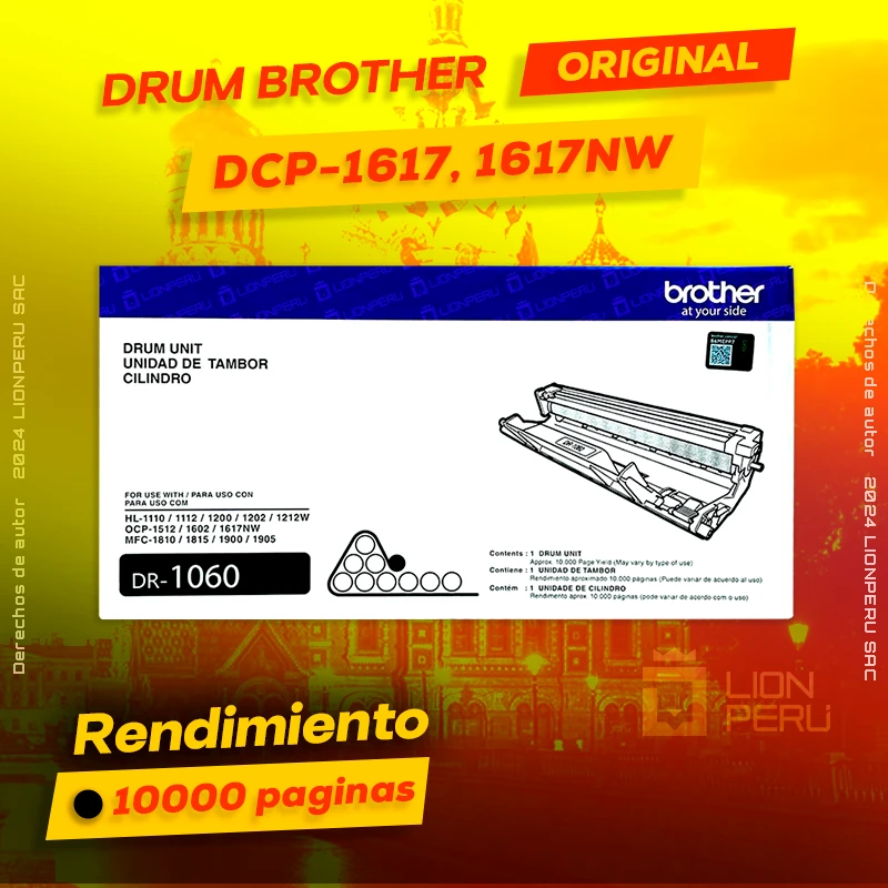 Drum Brother DCP-1617, 1617NW Tambor Unit Original, ofrece un rendimiento de Calidad a un super Precio, ingresa y consigue el tuyo… ¡¡YA!!