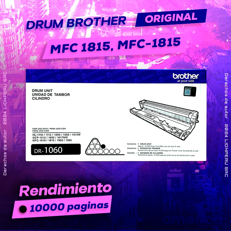 Drum Brother MFC 1815, MFC-1815 Tambor Unidad Original, ofrece un rendimiento de Calidad a un super Precio, ingresa y consigue el tuyo… ¡¡YA!!