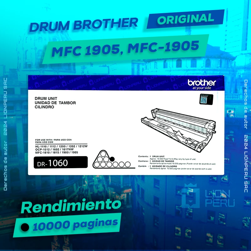 Drum Brother MFC 1905, MFC-1905 Tambor Unidad Original, ofrece un rendimiento de Calidad a un super Precio, ingresa y consigue el tuyo… ¡¡YA!!