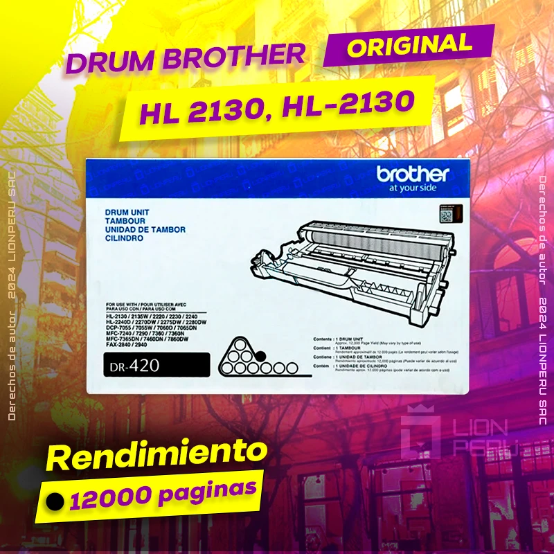 Drum Brother HL 2130, HL-2130 Tambor Unit Original, ofrece un rendimiento de Calidad a un super Precio, ingresa y consigue el tuyo… ¡¡YA!!