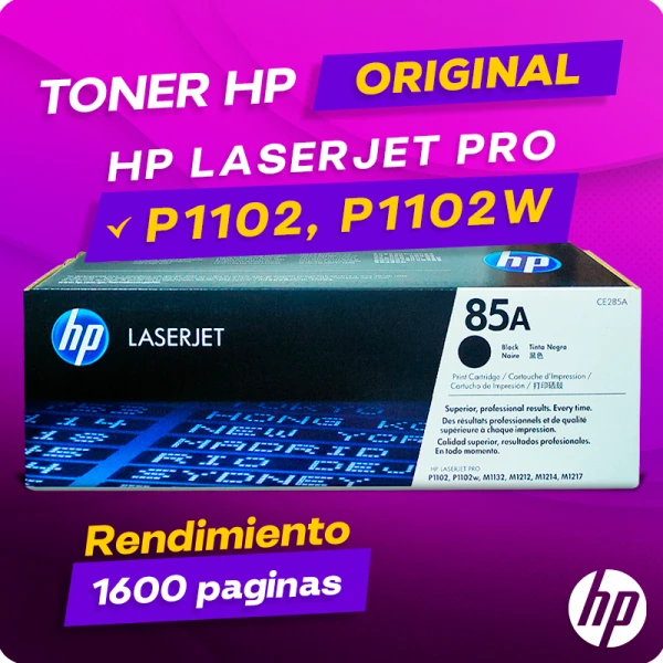 Toner HP P1102w, P1102 LaserJet Original Cartucho que ofrece un rendimiento de 1600 páginas de impresión en color Negro, Mejor Precio.