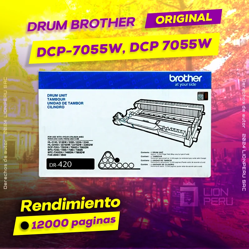 Drum Brother DCP-7055W, DCP 7055W Tambor Original, ofrece un rendimiento de Calidad a un super Precio, ingresa y consigue el tuyo… ¡¡YA!!