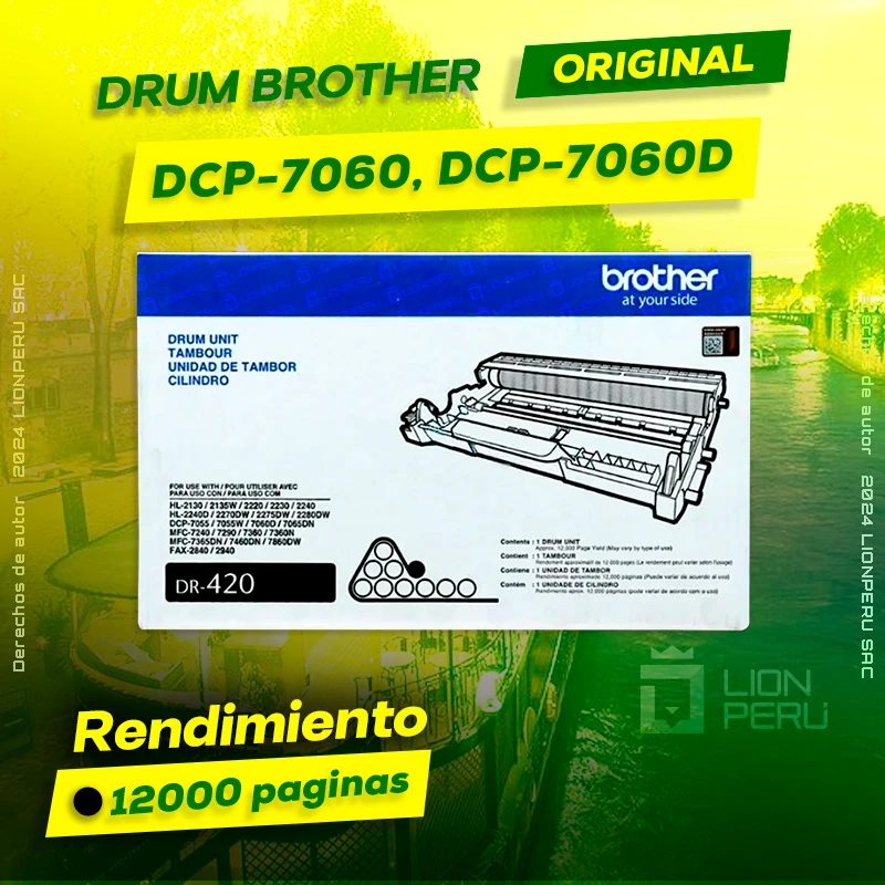 Drum Brother DCP 7065DN, DCP-7065 Tambor Unidad Original, ofrece un rendimiento de Calidad a un super Precio, ingresa y consigue el tuyo… ¡¡YA!!