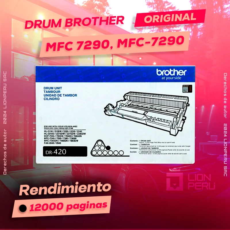 Drum Brother MFC 7290, MFC-7290 Tambor Unidad Original, ofrece un rendimiento de Calidad a un super Precio, ingresa y consigue el tuyo… ¡¡YA!!