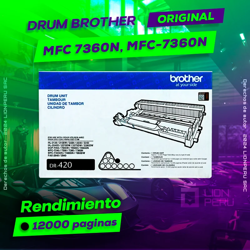 Drum Brother MFC 7360N, MFC-7360N Tambor Unit Original, ofrece un rendimiento de Calidad a un super Precio, ingresa y consigue el tuyo… ¡¡YA!!