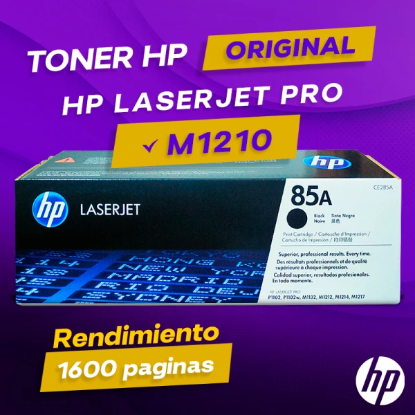 Toner HP M1210 LaserJet MFP Original Cartucho Negro que ofrece un rendimiento de 1600 páginas de impresión en color Black, Mejor Precio.