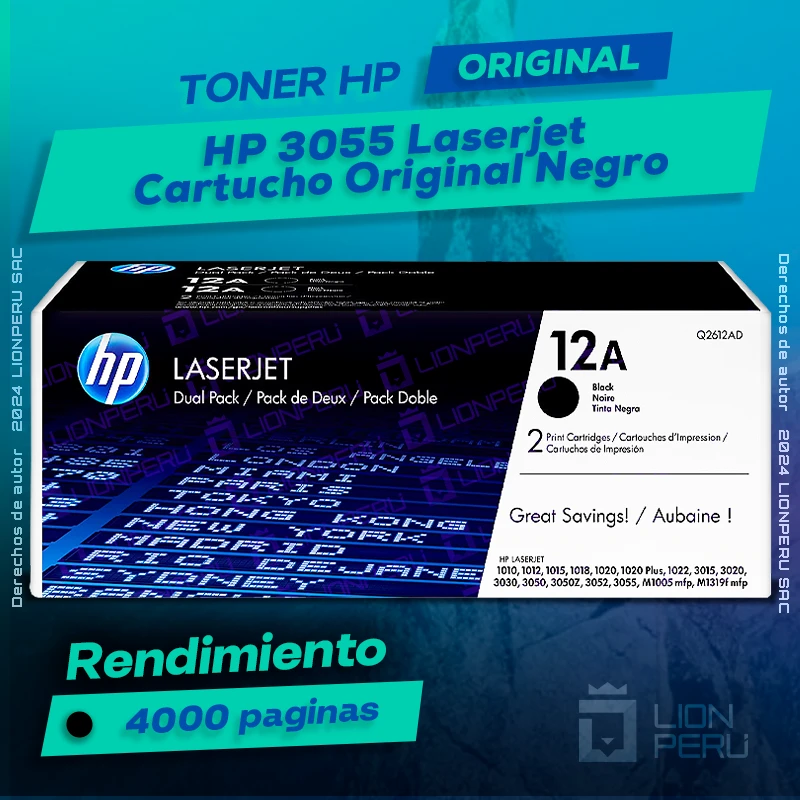 Toner HP 3055 Laserjet Cartucho Original Negro
