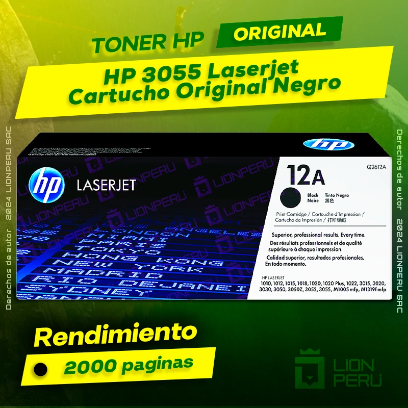 Toner HP 3055 Laserjet Cartucho Original Negro