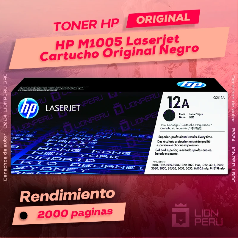 Toner HP M1005 Laserjet Cartucho Original Negro