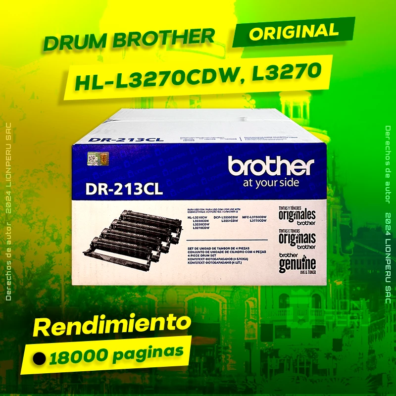 Drum Brother HL-L3270, L3270CDW Tambor Original, ofrece un rendimiento de Calidad a un super Precio, ingresa y consigue el tuyo… ¡¡YA!!