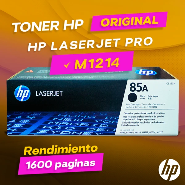 Toner HP M1214 LaserJet MFP Original Cartucho Negro que ofrece un rendimiento de 1600 páginas de impresión en color Black, Mejor Precio. 