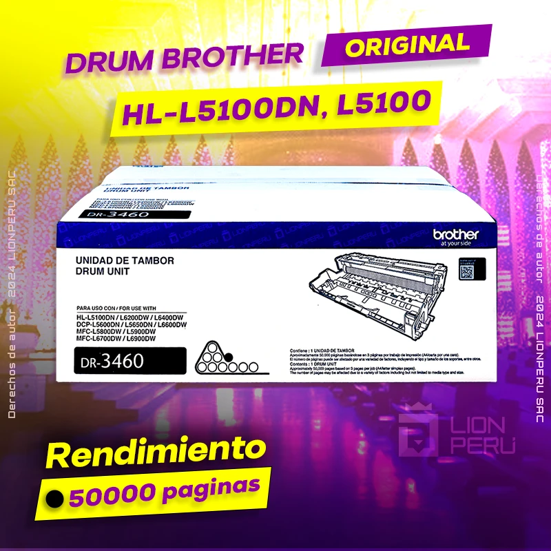 Drum Brother HL-L5100, L5100DN Tambor Unidad Original, ofrece un rendimiento de Calidad a un super Precio, ingresa y consigue el tuyo… ¡¡YA!!