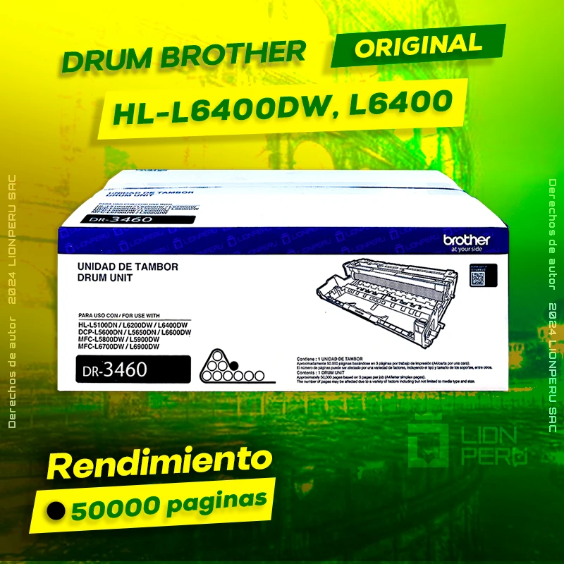 Drum Brother HL-L6400DW, L6400 Tambor Unidad Original, ofrece un rendimiento de Calidad a un super Precio, ingresa y consigue el tuyo… ¡¡YA!!