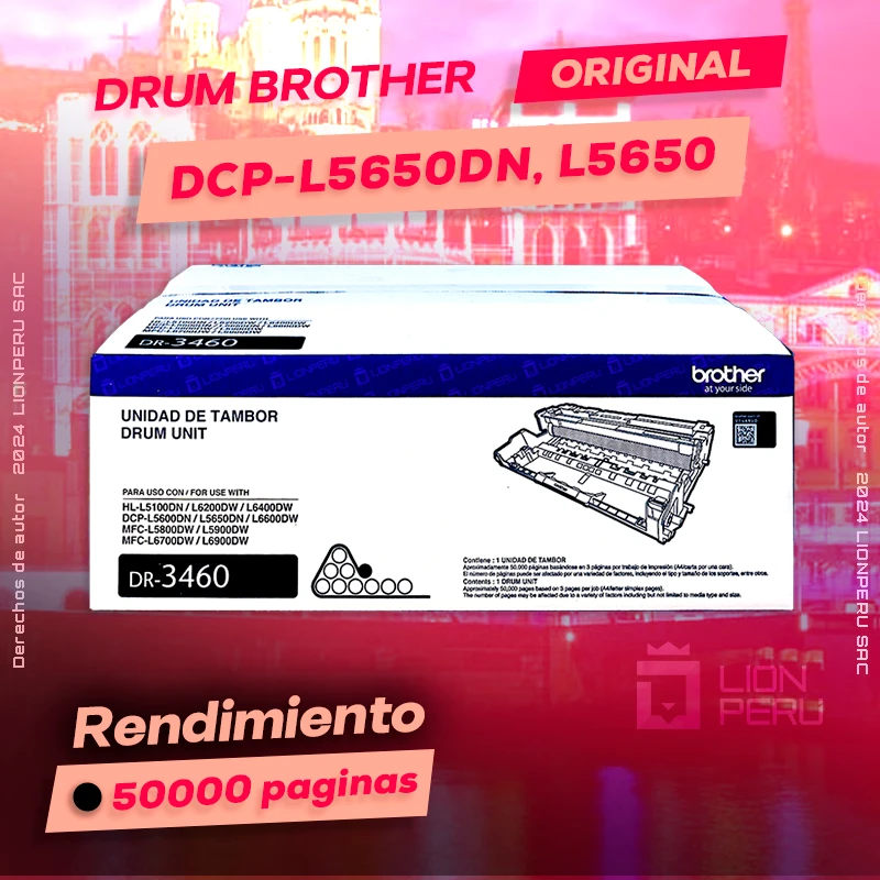 Tambor Brother DCP-L5650, L5650DN Drum Unit Original, ofrece un rendimiento de Calidad a un super Precio, ingresa y consigue el tuyo… ¡¡YA!!