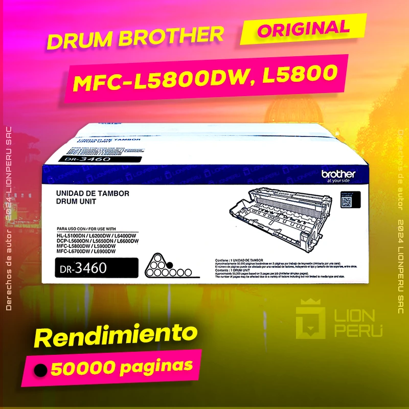 Drum Brother MFC-L5800, L5800DW Tambor Original, ofrece un rendimiento de Calidad a un super Precio, ingresa y consigue el tuyo… ¡¡YA!!