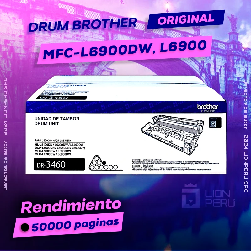 Drum Brother MFC-L6900, L6900DW Tambor Original, ofrece un rendimiento de Calidad a un super Precio, ingresa y consigue el tuyo… ¡¡YA!!