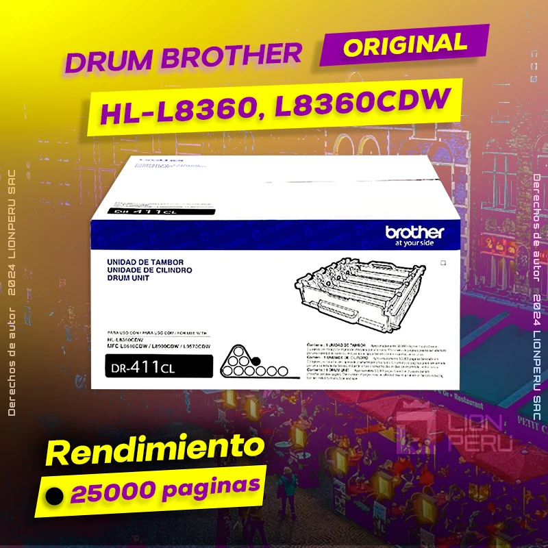 Drum Brother HL-L8360, L8360CDW Tambor Original, ofrece un rendimiento de Calidad a un super Precio, ingresa y consigue el tuyo… ¡¡YA!!