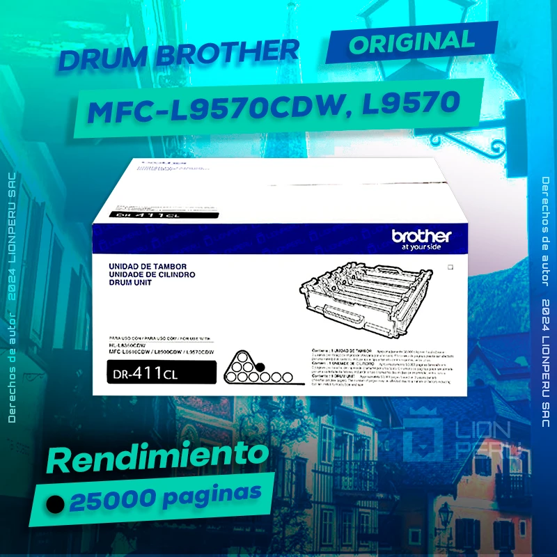 Drum Brother MFC-L9570CDW, L9570 Tambor Original, ofrece un rendimiento de Calidad a un super Precio