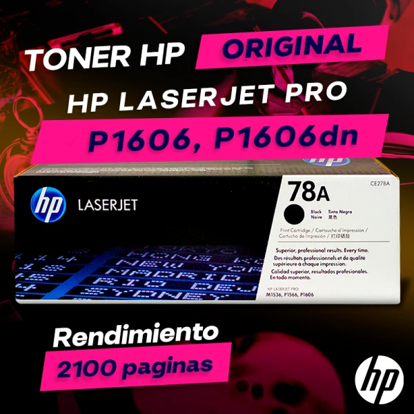 Toner HP P1606, P1606dn LaserJet MFP Original Cartucho Negro que ofrece un 🚀 rendimiento de 1600 páginas de impresión en color Black, Mejor Precio.
