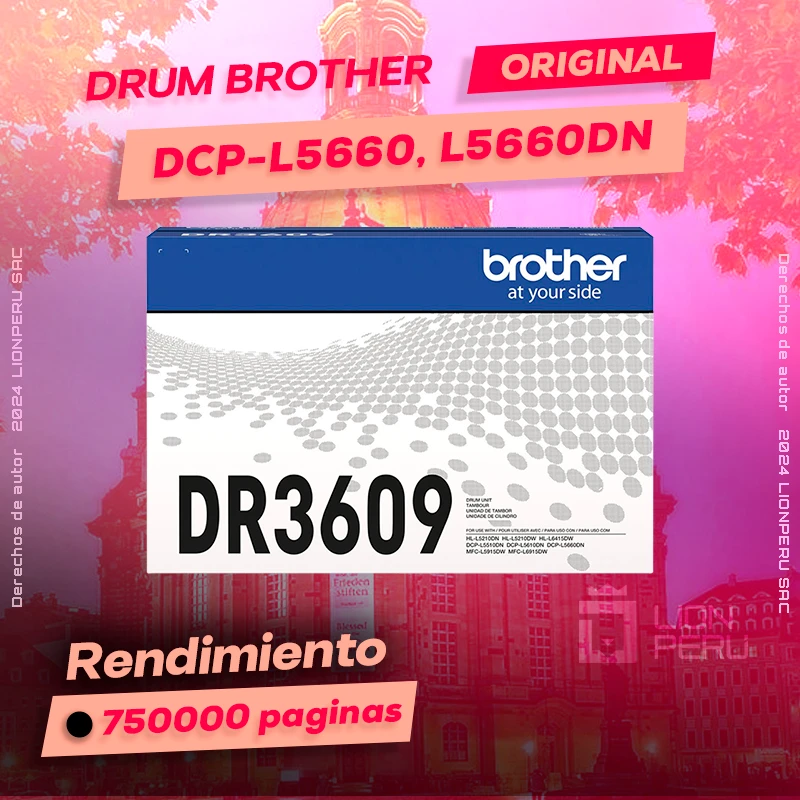Tambor Brother DCP-L5660, L5660DN Drum Unit Original, ofrece un rendimiento de Calidad a un super Precio