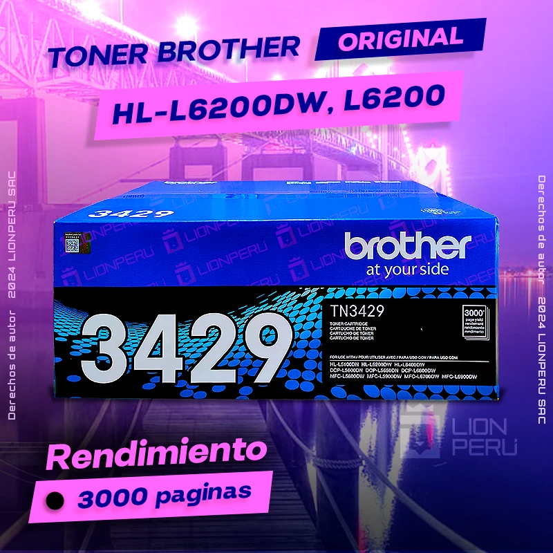 Toner Brother HL-L6200dw, HL-L6200 Laser Original Cartucho negro, ofrece un rendimiento de Calidad a un super Precio, consigue el tuyo… ¡¡YA!!