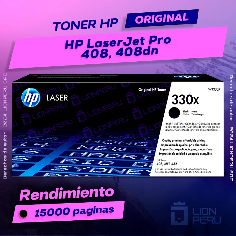 Toner HP 408, 408dn LaserJet Pro Cartucho Original