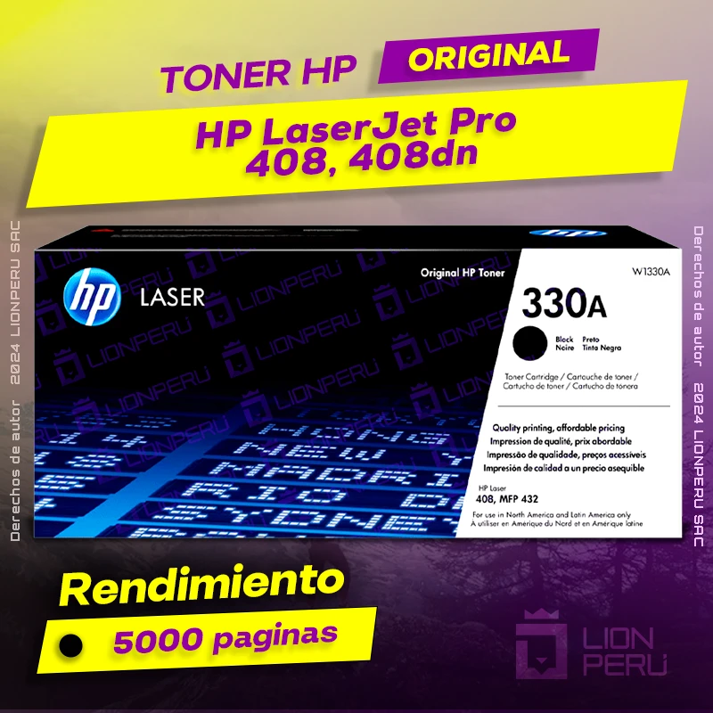 Toner HP 408, 408dn LaserJet Pro Cartucho Original