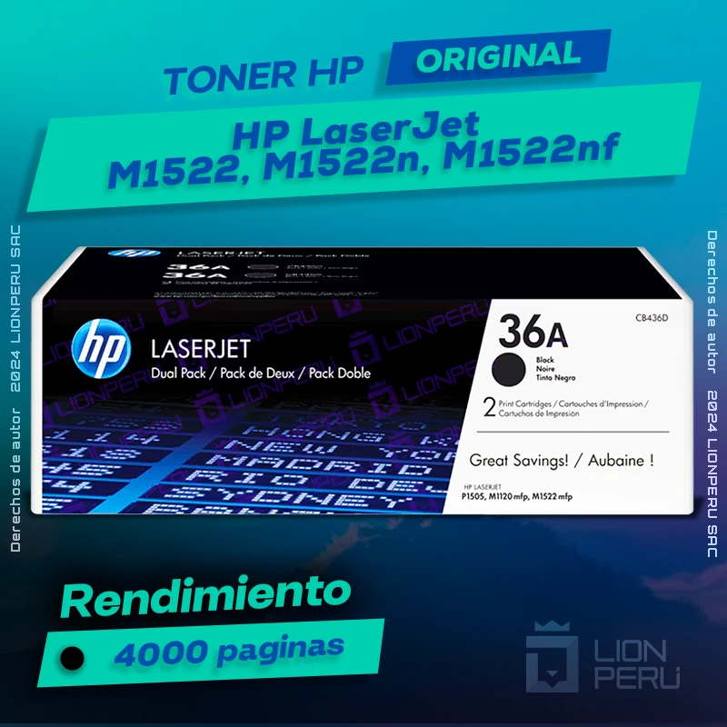 Toner HP M1522, M1522n, M1522nf LaserJet Original
