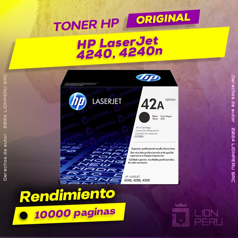 Toner HP 4240, 4240n LaserJet Cartucho Original