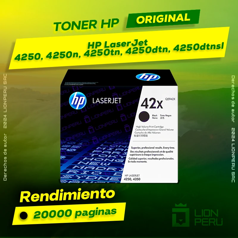 Toner HP LaserJet 4250, 4250n, 4250tn, 4250dtn, 4250dtnsl