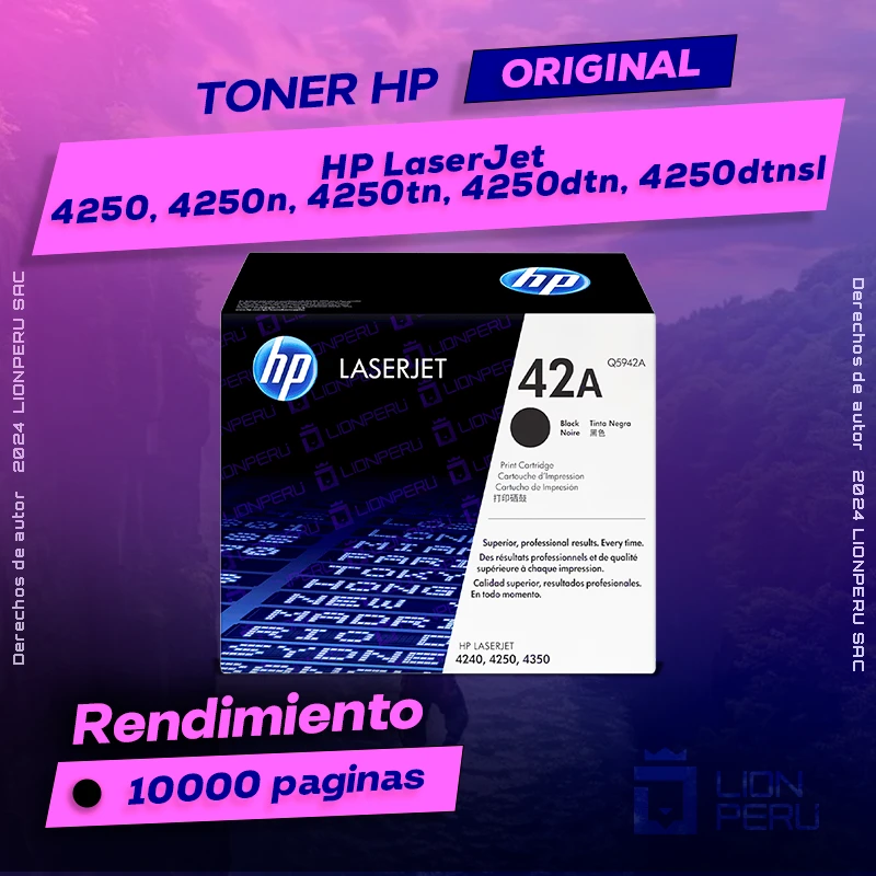 Toner HP LaserJet 4250, 4250n, 4250tn, 4250dtn, 4250dtnsl