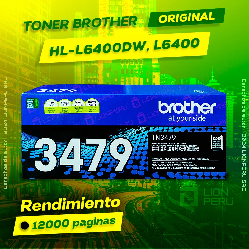 Toner Brother HL-L6400dw, HL-L6400 Laser Alta Capacidad