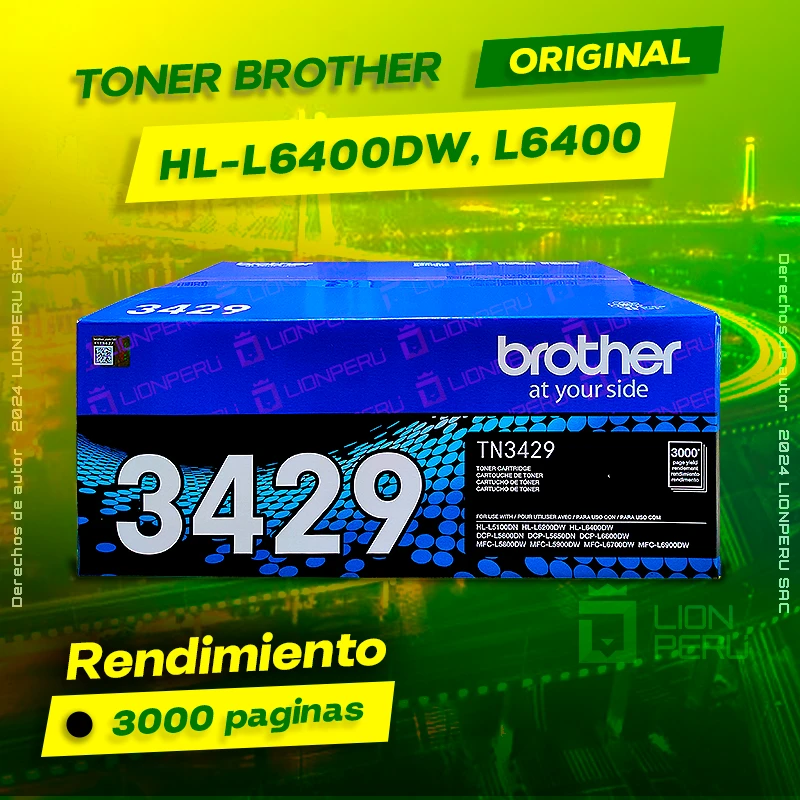 Toner Brother HL-L6400dw, HL-L6400 Laser Original Cartucho negro, ofrece un rendimiento de Calidad a un super Precio, consigue el tuyo… ¡¡YA!!