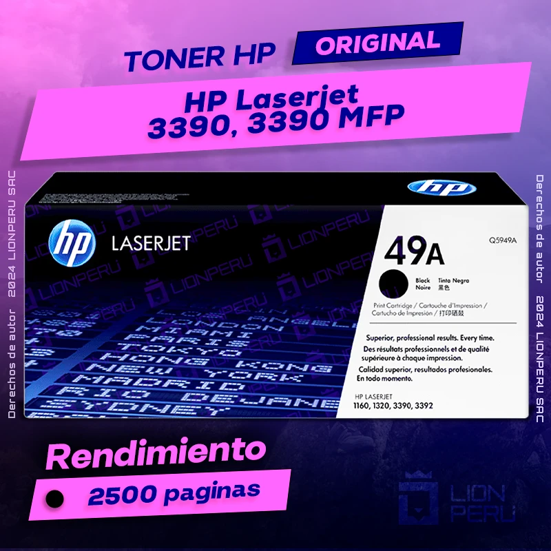 Toner HP 3390, 3390 MFP Laserjet Cartucho Original