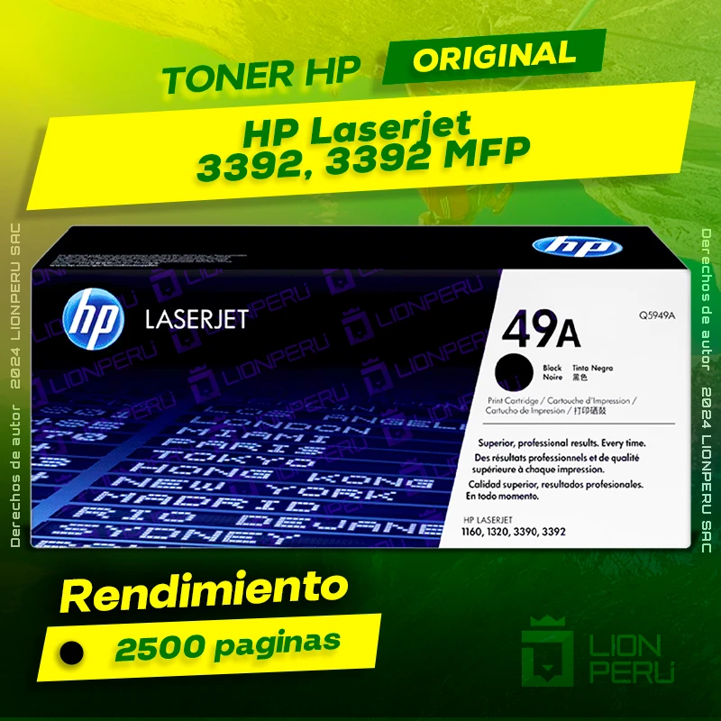 Toner HP 3392, 3392 MFP Laserjet Cartucho Original