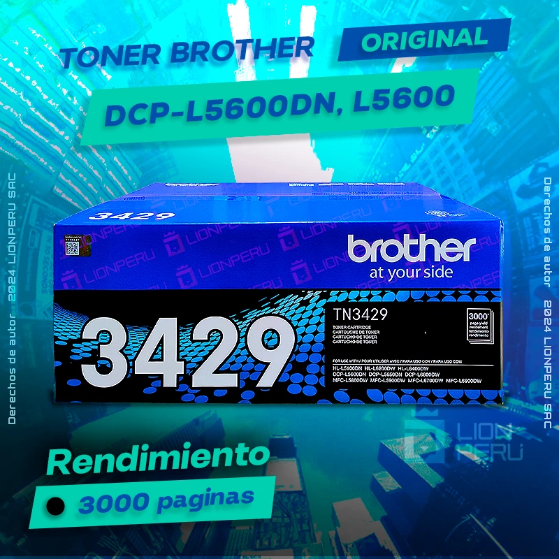 Toner Brother DCP-L5600dn, 5600 Laser Original Cartucho negro, ofrece un rendimiento de Calidad a un super Precio, consigue el tuyo… ¡¡YA!!