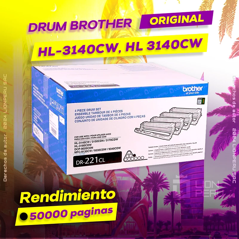 Drum Brother HL-3140CW, HL 3140CW Tambor Unit Original, ofrece un rendimiento de Calidad a un super Precio, ingresa y consigue el tuyo… ¡¡YA!!