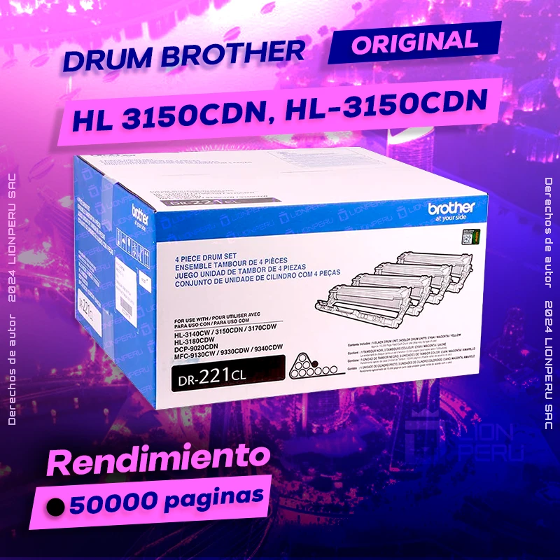 Drum Brother HL 3150CDN, HL-3150CDN Tambor Original, ofrece un rendimiento de Calidad a un super Precio, ingresa y consigue el tuyo… ¡¡YA!!