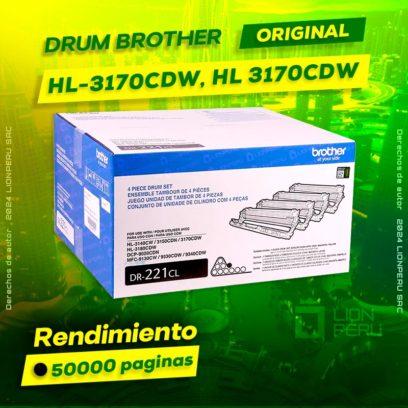 Drum Brother HL-3170CDW, HL 3170CDW Tambor Unit Original, ofrece un rendimiento de Calidad a un super Precio, ingresa y consigue el tuyo… ¡¡YA!!