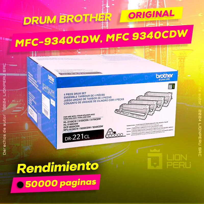 Drum Brother MFC-9340CDW, MFC 9340CDW Tambor Unit Original, ofrece un rendimiento de Calidad a un super Precio, ingresa y consigue el tuyo… ¡¡YA!!