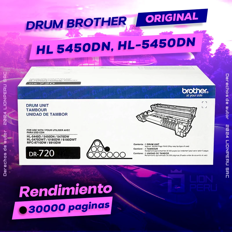 Drum Brother HL 5450DN, HL-5450DN Tambor Unit Original, ofrece un rendimiento de Calidad a un super Precio, ingresa y consigue el tuyo… ¡¡YA!!