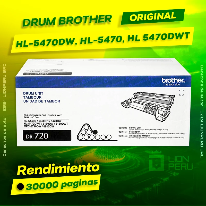 Drum Brother HL-5470DW, HL-5470, HL 5470DWT Unit Original, ofrece un rendimiento de Calidad a un super Precio, ingresa y consigue el tuyo… ¡¡YA!!