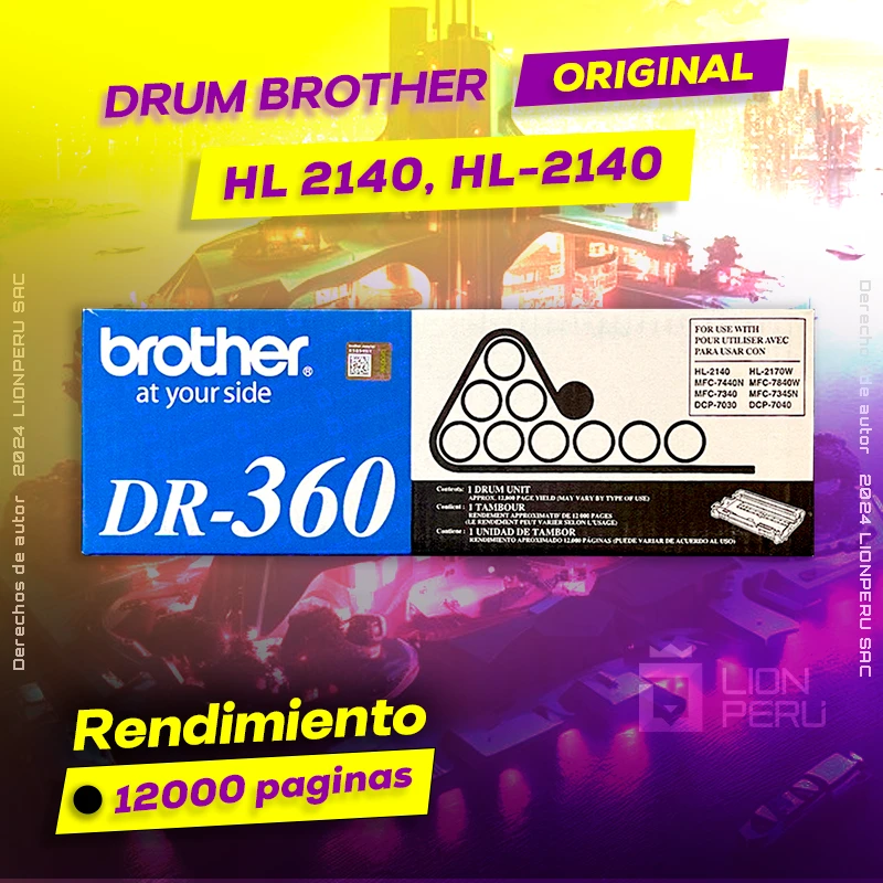 Drum Brother HL 2140, HL-2140 Tambor Unit Original, ofrece un rendimiento de Calidad a un super Precio