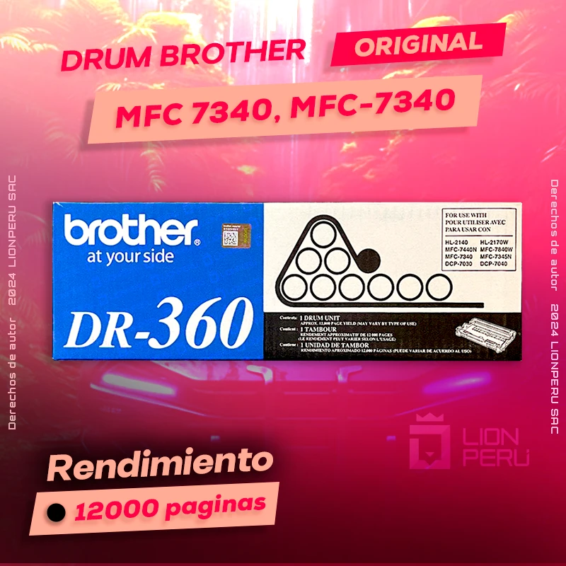Drum Brother MFC 7340, MFC-7340 Tambor Unit Original, ofrece un rendimiento de Calidad a un super Precio, ingresa y consigue el tuyo… ¡¡YA!!